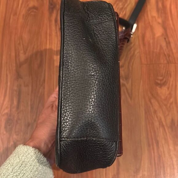 Brighton Croc brown black leather Crossbody wallet bag - Picture 8 of 11